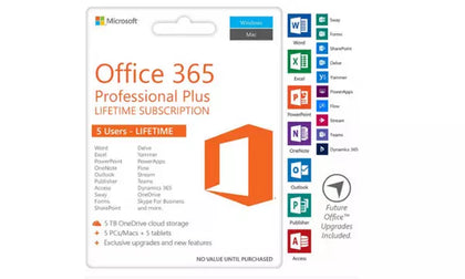 MICROSOFT OFFICE 365 LIFETIME LICENSE FOR PC AND MAC